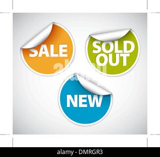 Icon set of round labels or stickers isolated. Starburst style icon ...