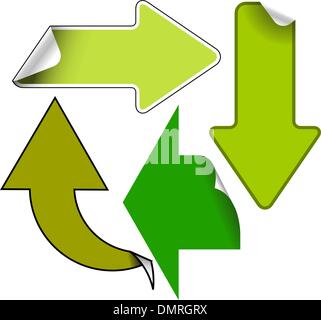 Arrows Labels badges stickers Stock Vector