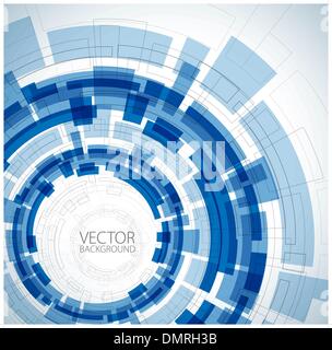 Abstract blue technical background Stock Vector
