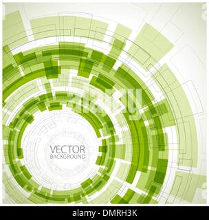 Abstract green technical background Stock Vector