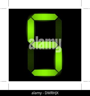 Digital number five Stock Vector