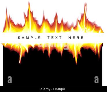 Vector Fire background and flames effect. Sparks are realistic. Fire ...
