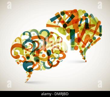 Questions and Answers - abstract illustration Stock Vector