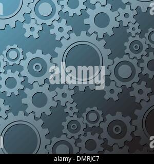 background made from various cogwheels Stock Vector