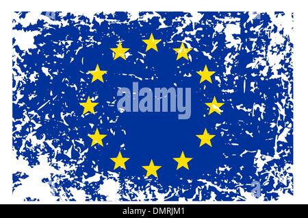 Flag of The European Union, Grunge Abstract Brush Stroke Isolated On A ...