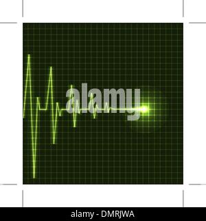 Abstract heart beats cardiogram Stock Vector