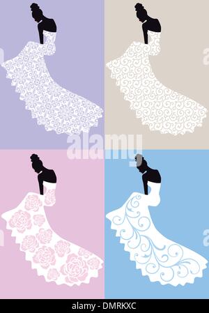 blue wedding dress, vector Stock Vector Image & Art - Alamy
