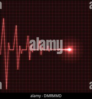 Abstract heart beats cardiogram Stock Vector