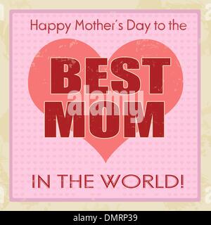Happy mothers day retro poster Stock Vector