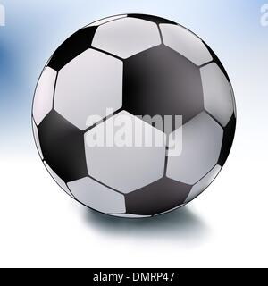 Single soccer ball on white and sky. EPS 8 Stock Vector