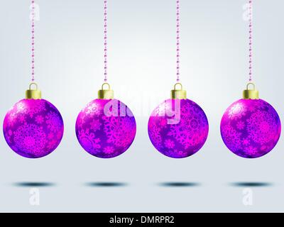 Christmas balls over elegant background. EPS 8 Stock Vector
