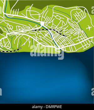 Cartoon map of Sochi, Russia Stock Vector