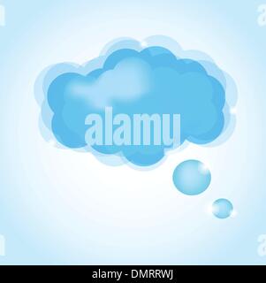 Cloud glossy icon. Vector illustration Stock Vector