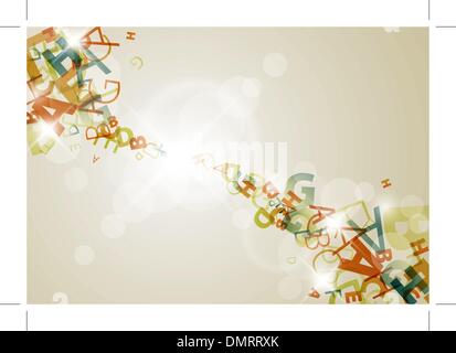 Abstract background with colorful rainbow numbers Stock Vector
