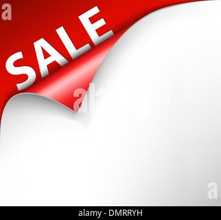 Red Curled Sale Stickers. Discount Labels with Curl Edge, Low Pricing Tags  Stock Vector - Illustration of ribbon, store: 227479854