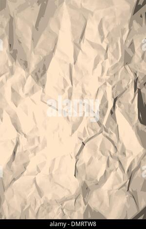 Grunge crumpled paper texture Stock Vector