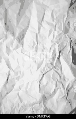 crumpled paper texture Stock Vector