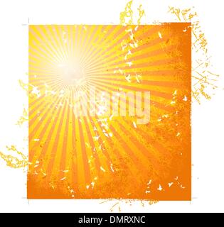 The hot summer sun Stock Vector