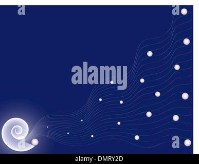 Shell with pearl Stock Vector