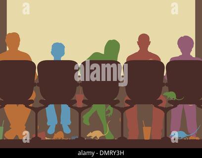 Cinema floor Stock Vector