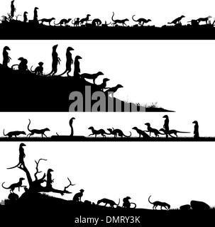Meerkat foregrounds Stock Vector