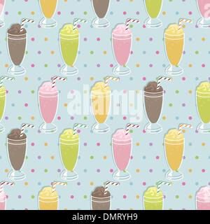 milkshake pattern Stock Vector