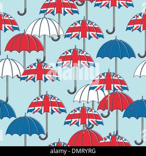 british umbrella pattern Stock Vector