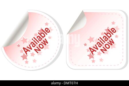 stickers available now Button set card Vector Stock Vector