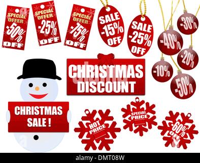 Red sale tags, price labels and stickers. Blank badges and ribbons of  discount, promotion, special offer for retail products isolated on  transparent background, vector realistic set Stock Vector Image & Art 