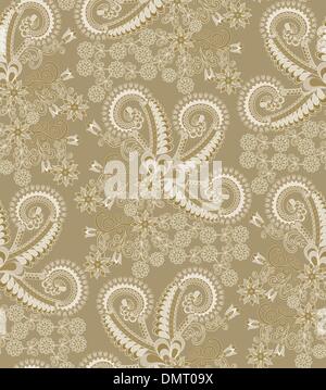 paisley pattern in shades of gray and greenish Stock Vector