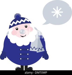 Cute vector Nicholas with speech bubble isolated on white Stock Vector