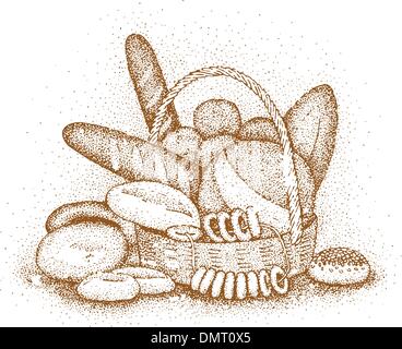 Bread, bakery products, pastry and confectionery icon set. Isolated ...