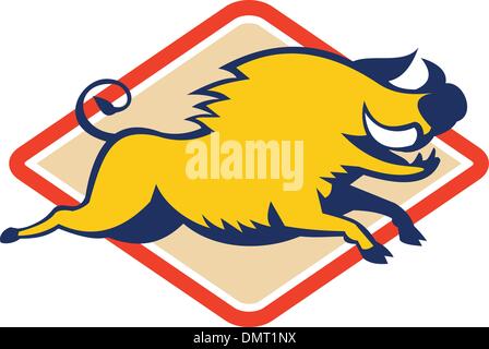 Wild Pig Boar Jumping Isolated Stock Vector Image & Art - Alamy
