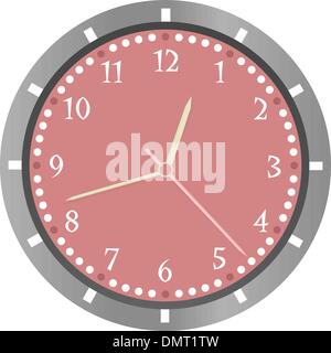 wall clock isolated on white background vector Stock Vector