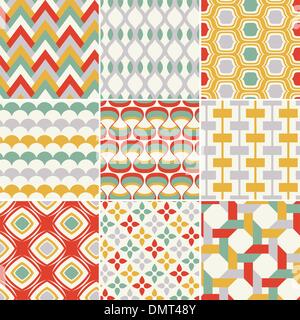 retro seamless abstract geometric pattern Stock Vector