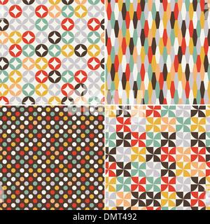 retro seamless abstract geometric pattern Stock Vector