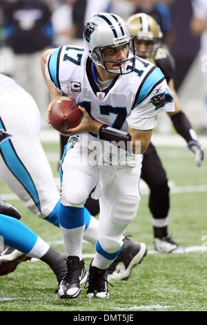 08 November 2009: Quarterback Jake Delhomme (17) during game action between the Carolina Panthers and the New Orleans Saints at the Louisiana Superdome in New Orleans Louisiana (Credit Image: © Donald Page/Southcreek Global/ZUMApress.com) Stock Photo