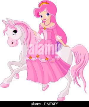 Princess riding horse Stock Vector Image & Art - Alamy