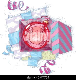 Reflecting Santa Claus Stock Vector