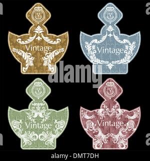 Vintage wine labels set Stock Vector