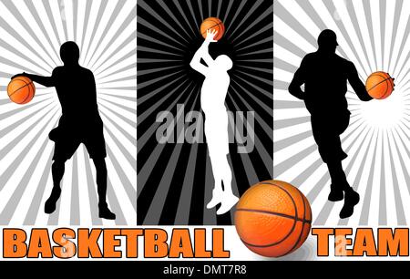 Basketball sport retro poster with basket and heavy ball. Vector vintage  design of basketball championship or all stars tournament, team game with  bal Stock Vector Image & Art - Alamy