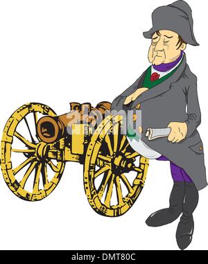 Emperor and gun Stock Vector