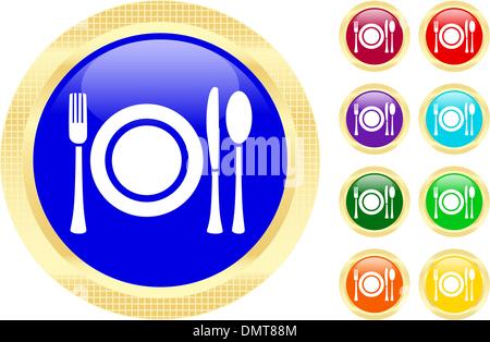 Icon of flatware Stock Vector