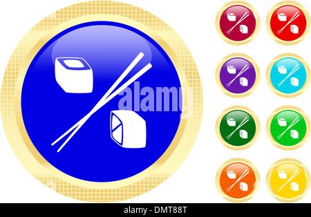 Icon of sushi rolls Stock Vector