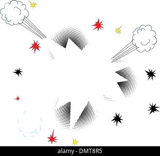 Explosion icon comic style Stock Vector