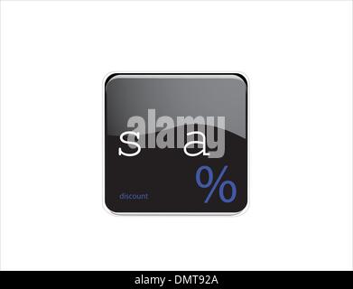 blackenning button of the sale Stock Vector