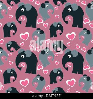 Cute elephant toy seamless pattern. Funny child playthings in doodle ...