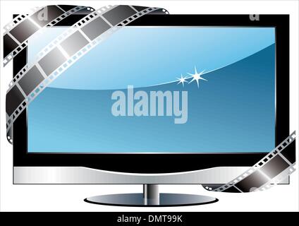 TV flat screen lcd Stock Vector