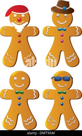 gingerbread cookies Stock Vector