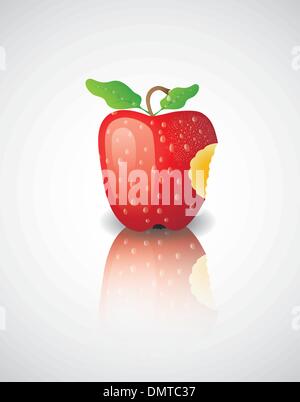 Bitten apple Stock Vector